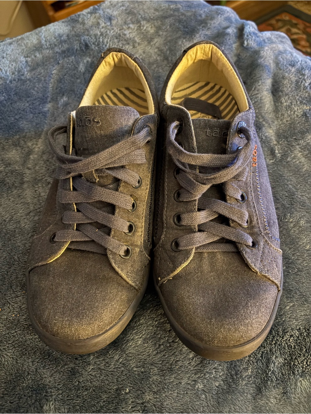 Taos Footwear Navy Canvas Lace-Up Sneakers